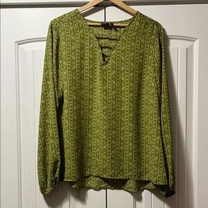 Cruel Girl Green Floral Women's Top